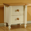 Lilly Painted 2 drawer Pine bedside chest