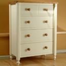 Lilly Painted 2 over 3 drawer Pine chest furniture