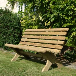 Benches with Free Delivery from Rawgarden. Ideal for the garden this pine bench is strong and hard w