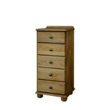 Unbranded Lincoln Pine 5 Drawer Narrow Chest