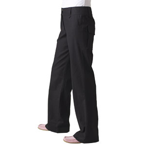 Easy cut low-rise linen mix trousers with wide wai