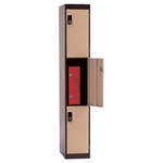 Link 3 Door Locker-Grey With Red Doors