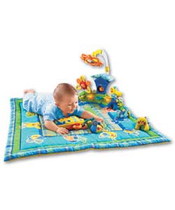 Large quilt with garden theme activity centre