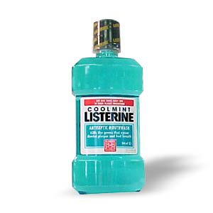 Antiseptic mouthwash.  Plaque is a major cause of
