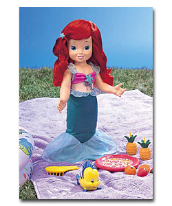 Little Ariel comes dressed in her Mermaids tail