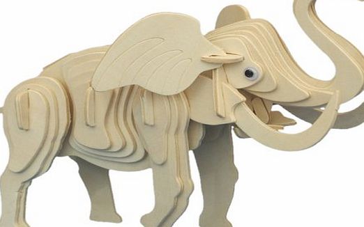 Unbranded Little Elephant - Woodcraft Construction Kit- Quay