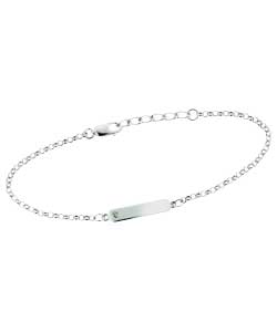 Unbranded Little Sparkles Sterling Silver ID Bracelet