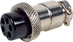 A range of high quality audio connectors with die-cast metal housings and plated brass contacts. Connectors are keyed and a screw locking mechanism locks the connector into place. Line socket has an integral cable clamp. Chassis mounting plug require
