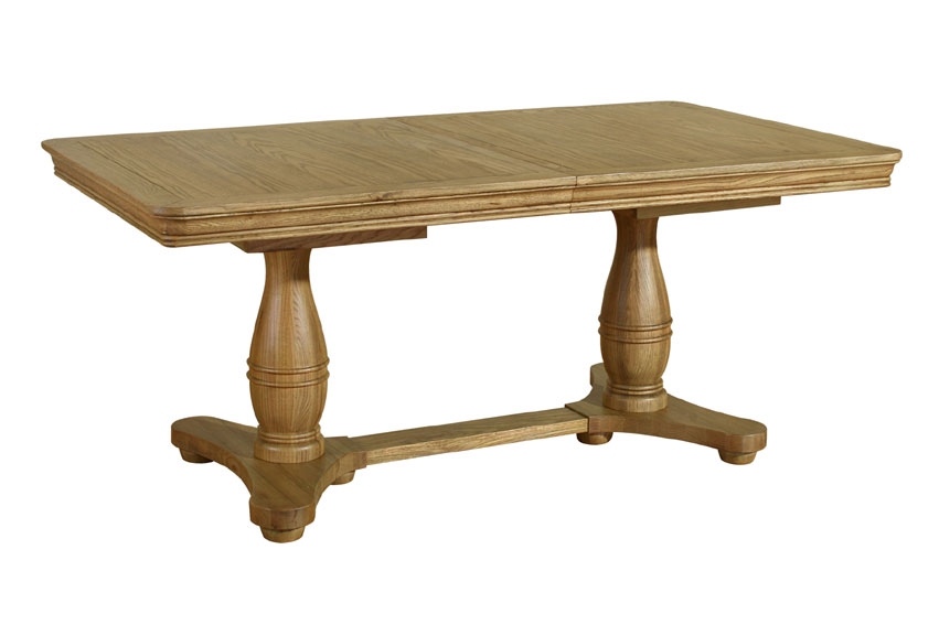 Unbranded Loire Oak Twin Pedestal Extending Dining Table -