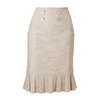 Add this slim fit pencil skirt with pleat hem for a match made in heaven! Linen mix with metallic fi