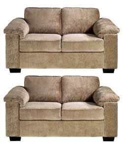 This contemporary fabric range has a modern box-shape, softened with fibre-filled arm cushions. Seat