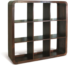 Unbranded Lounge Walnut Shelf Unit - 9 Hole