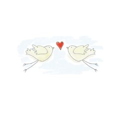 Unbranded Love Birds Card