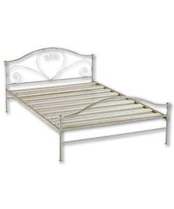 Metal frame with headboard, footboard and side rai