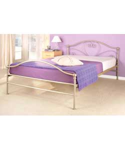 Metal frame with headboard, footboard and side rai