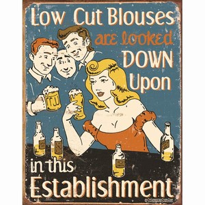 Unbranded Low Cut Blouses Tin Sign