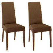Unbranded Lucca Pair of high backed upholstered chairs,