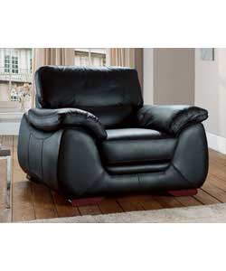Lucera Leather Chair - Black