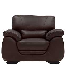 Lucera Leather Chair - Chocolate