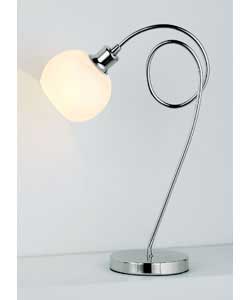 Unbranded Lupa Chrome and Opal Glass Touch Table Lamp