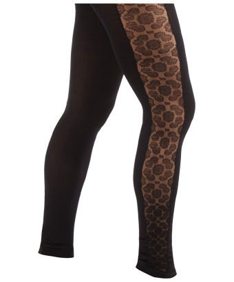 Unbranded Luscious Lace Footless Tights