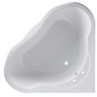 A perfectly proportioned corner bath with the look of traditional freestanding, Dimensions: L1350 x