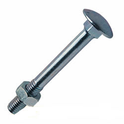 M10 x 110 Carriage Bolts and Nuts. Zinc