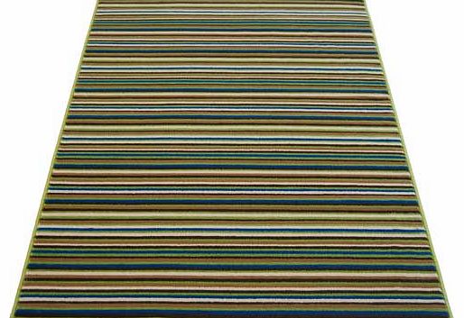 Fantastic value stripe design rug. woven in a durable polypropylene pile. Suitable for all areas of the home. Suitable for surface shampoo clean. 100% polypropylene. Woven backing. Size L150. W80cm.