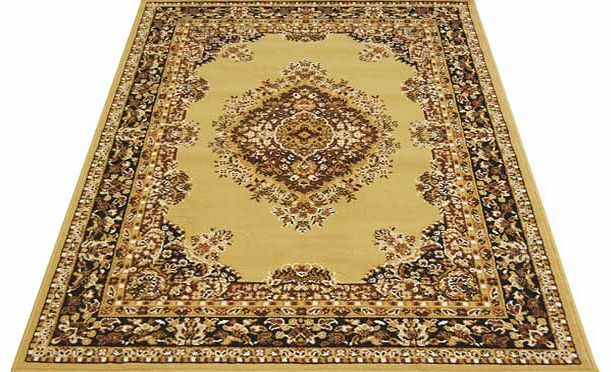 Great value traditional design rug woven with a polypropylene pile. 100% polypropylene. Surface shampoo only. Size L340. W240cm. Weight 11.42kg. (Barcode EAN=5053095014198)