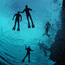 Snorkel in the underwater paradise that is Lake Silfra, wedged at the meeting point of two continent