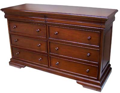 Unbranded Mahogany Chest of Drawers 3 by 3 Petersham