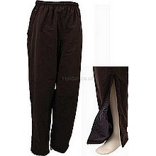 - Premium Microfibre pants with zip opening in the leg. - Open hem leg on Mailand and elasticated an