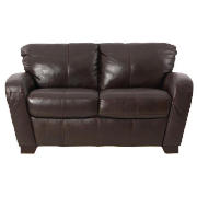 Unbranded Maine regular leather sofa, chocolate