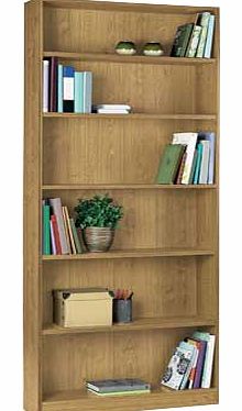 This Maine bookcase comes in a stylish oak effect finish. The tall. wide design is perfect for giving you a large amount of storage space for your home. Part of the Maine collection Size H180. W78. D20cm. 1 fixed shelf and 4 adjustable shelves. Weigh