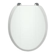 Unbranded Maine White Wood Toilet Seat
