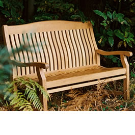 The Malvern range of teak garden benche offers a chunkier build with a classic design.  It has an S 