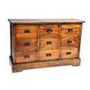 Mango wood Batavia 9 drawer mission chest