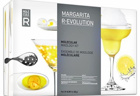 Margarita R-Evolution Molecular Drinks Kit The R-Evolution Molecular Margarita Kit is a scientific cocktail kit of 3 unique recipes! Contains 4 sachets of Sodium Alginate, 4 Calcium Lactate, 2 of Soya Lecithin. The set also includes a leaflet of 3 re