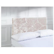 Unbranded Margot Velvet King Headboard with Crystals, Pearl