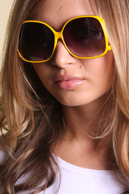 Unbranded Marike Yellow Large Lens Sunglasses
