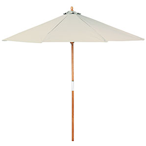 Market parasol with a eucalyptus wood frame. The c