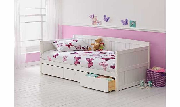 Includes wooden slats. Size W96. L195. H81cm. Drawer size H47. D62cm. For ages 4 years and over. Weight 29kg. Self assembly: 2 people recommended. EAN: 5703546069252. (Barcode EAN=5703546069252)