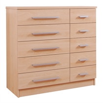 Unbranded Marseilles 5   5 Drawer Chest, Beech Effect