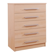 Unbranded Marseilles 5 Drawer Chest, Beech Effect