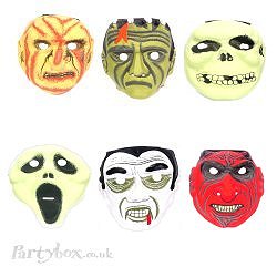 Mask - Halloween Horror Face - Plastic - Assorted