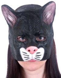 Create your own Puss in Boots or Cat Woman look. This mouth free cat mask allows you to talk and