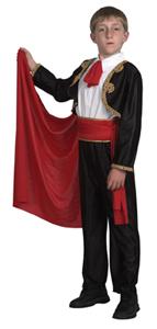 A Spanish matador to fight off all those bulls. Costume consists of black jacket and trousers, red l