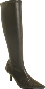 Mavy, pointed toe stretchy knee high boot featuring stitch detail. Lining: textile Sole: synthetic
