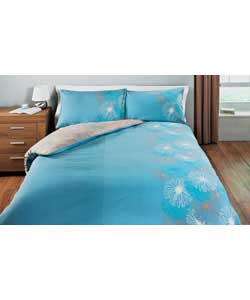 Set contains duvet set and 2 pillowcases.50% cotton, 50% polyester.Machine washable.Suitable for