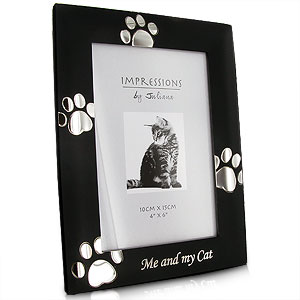 Unbranded Me and My Cat 4 x 6 Black and Silver Photo Frame